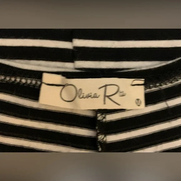 Olivia Rae Navy Blue & White Striped dress in size Small - Picture 3 of 4